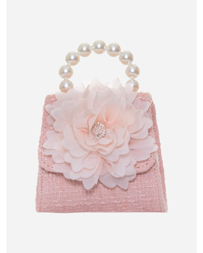 Pink tweed handbag
