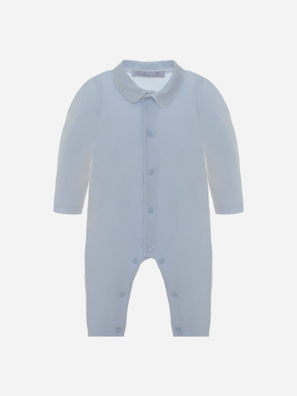 Basic babygrow for boys in blue jersey