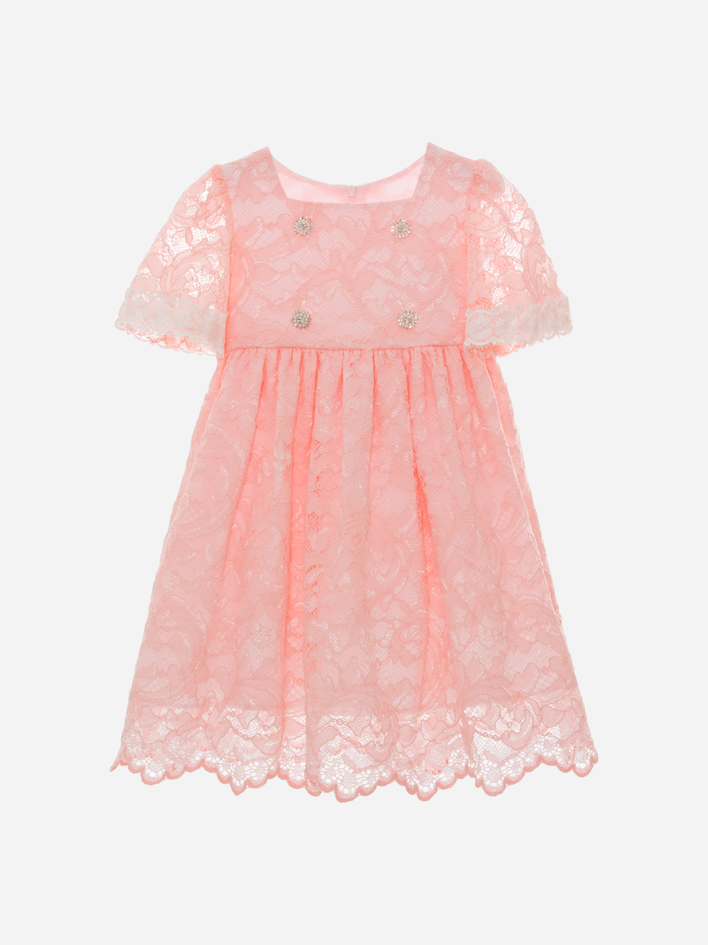 chinese dress ladies Love Me Pink Lace Long Sleeve Mini Dress - US 8 main image 1