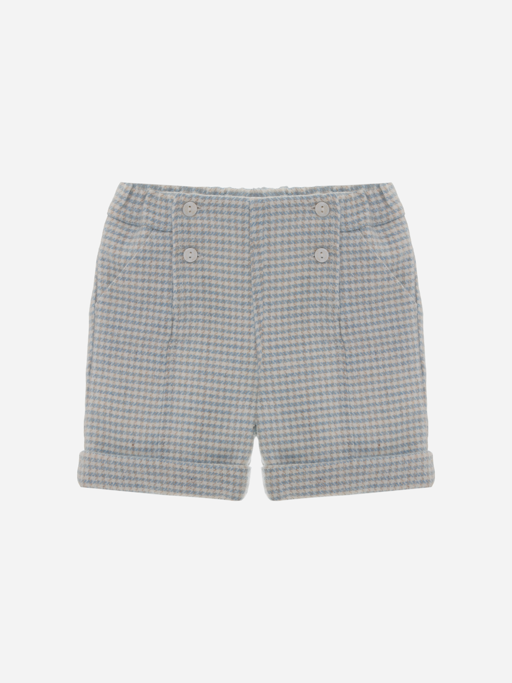 Grey Check Flannel Shorts 