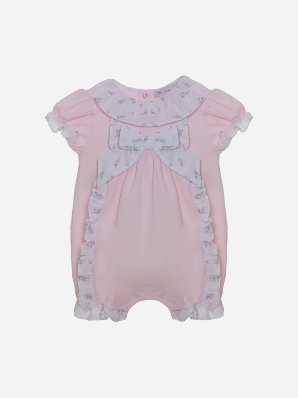 Babygrow rosa de bebé menina com estampado exclusivo