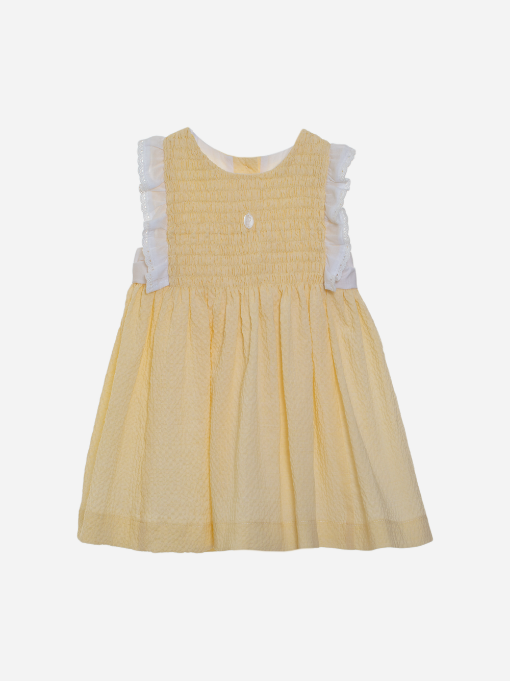 Baby girl yellow dress with ruffles