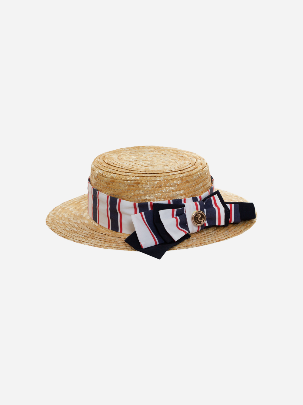 Girls straw hat with bow