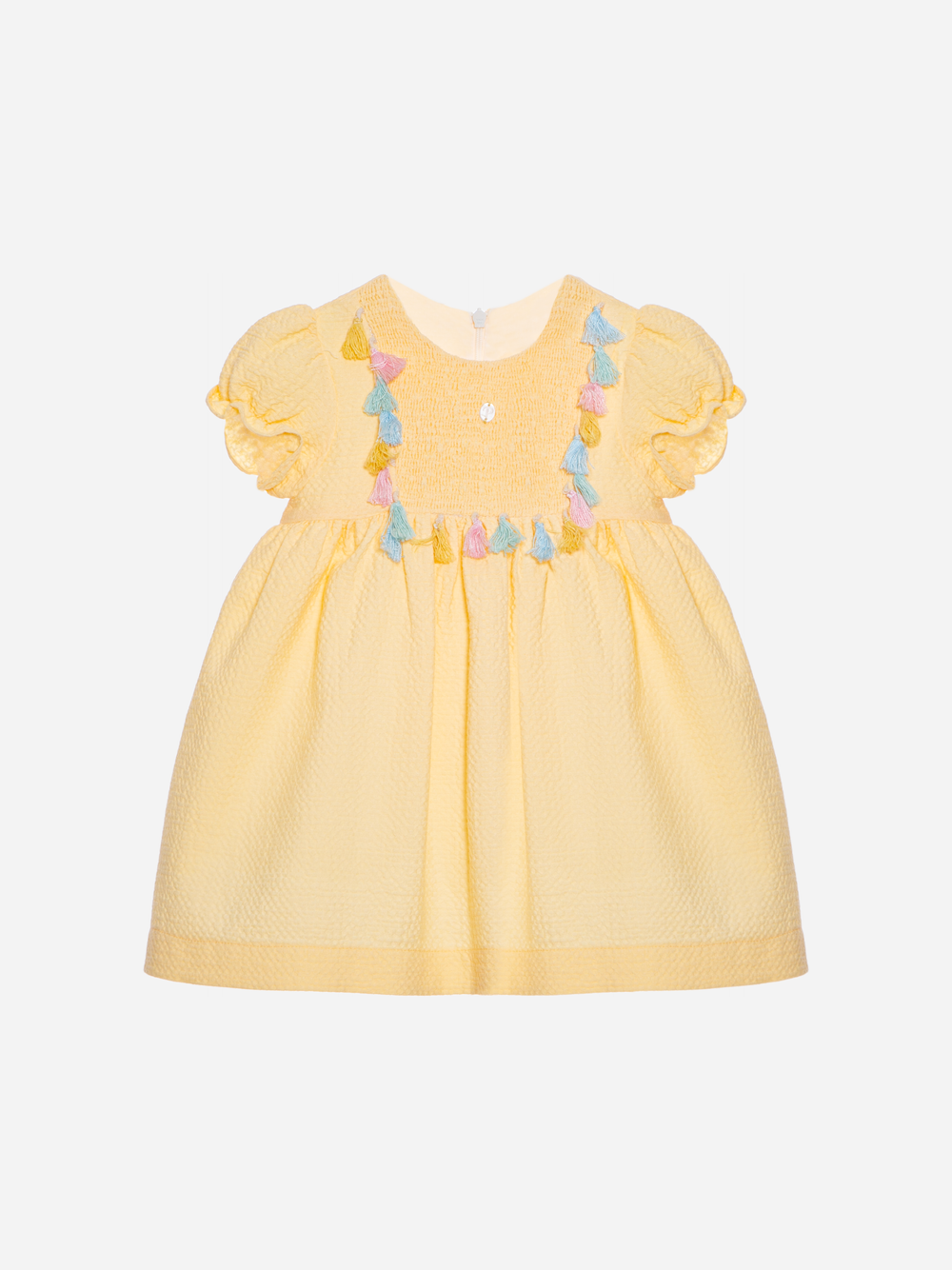 Yellow dress made in piquet