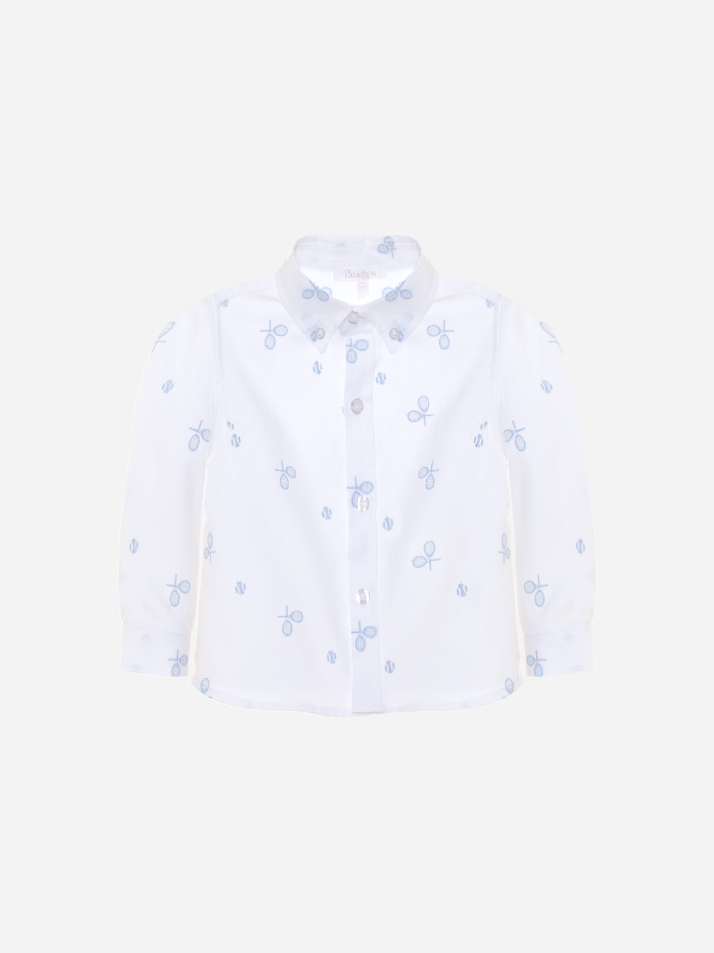  White shirt with Oxford print