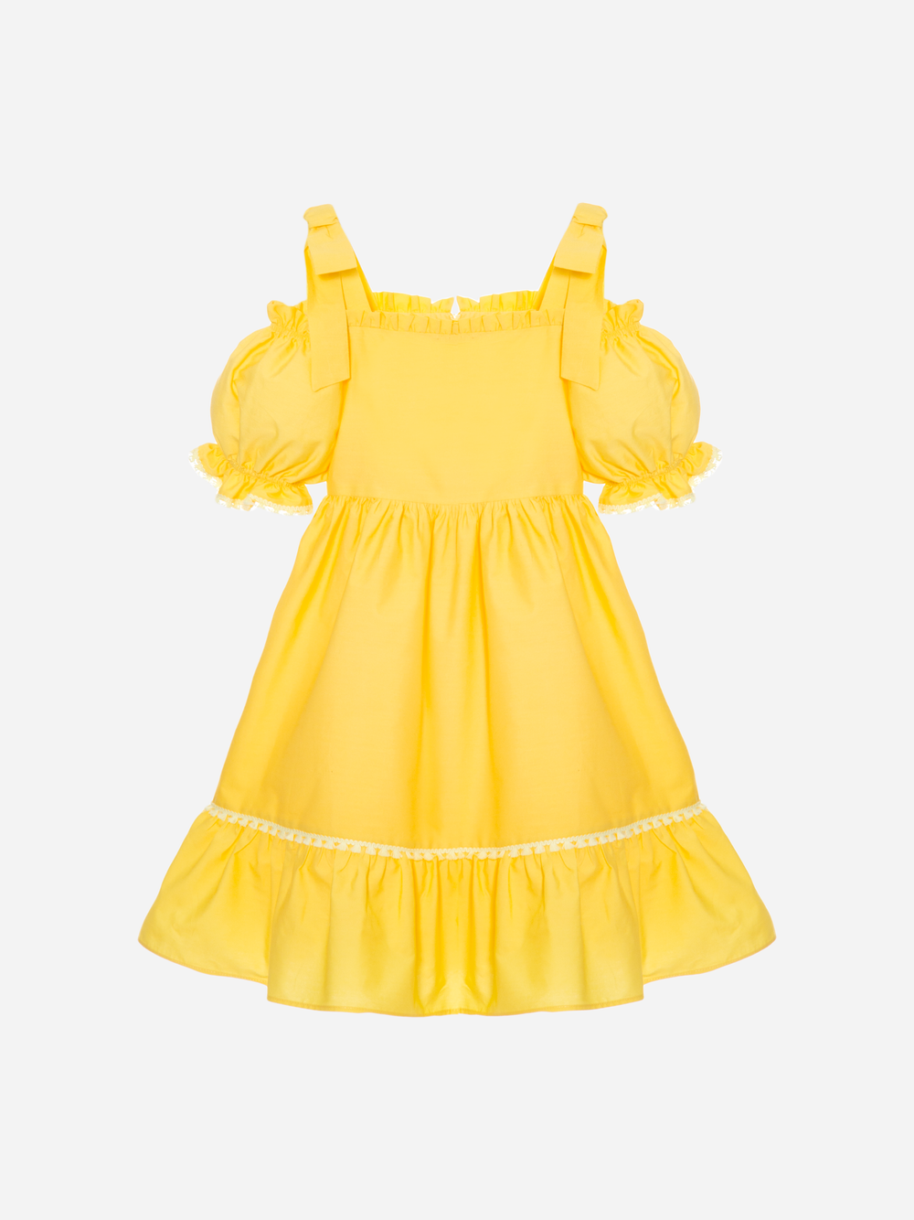 Girls yellow strapless dress