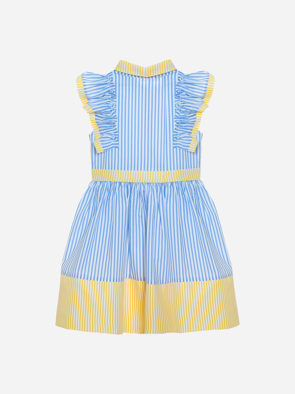 blue and yellow striped dress Yellow Striped Polo Dress | Women's Clothing
