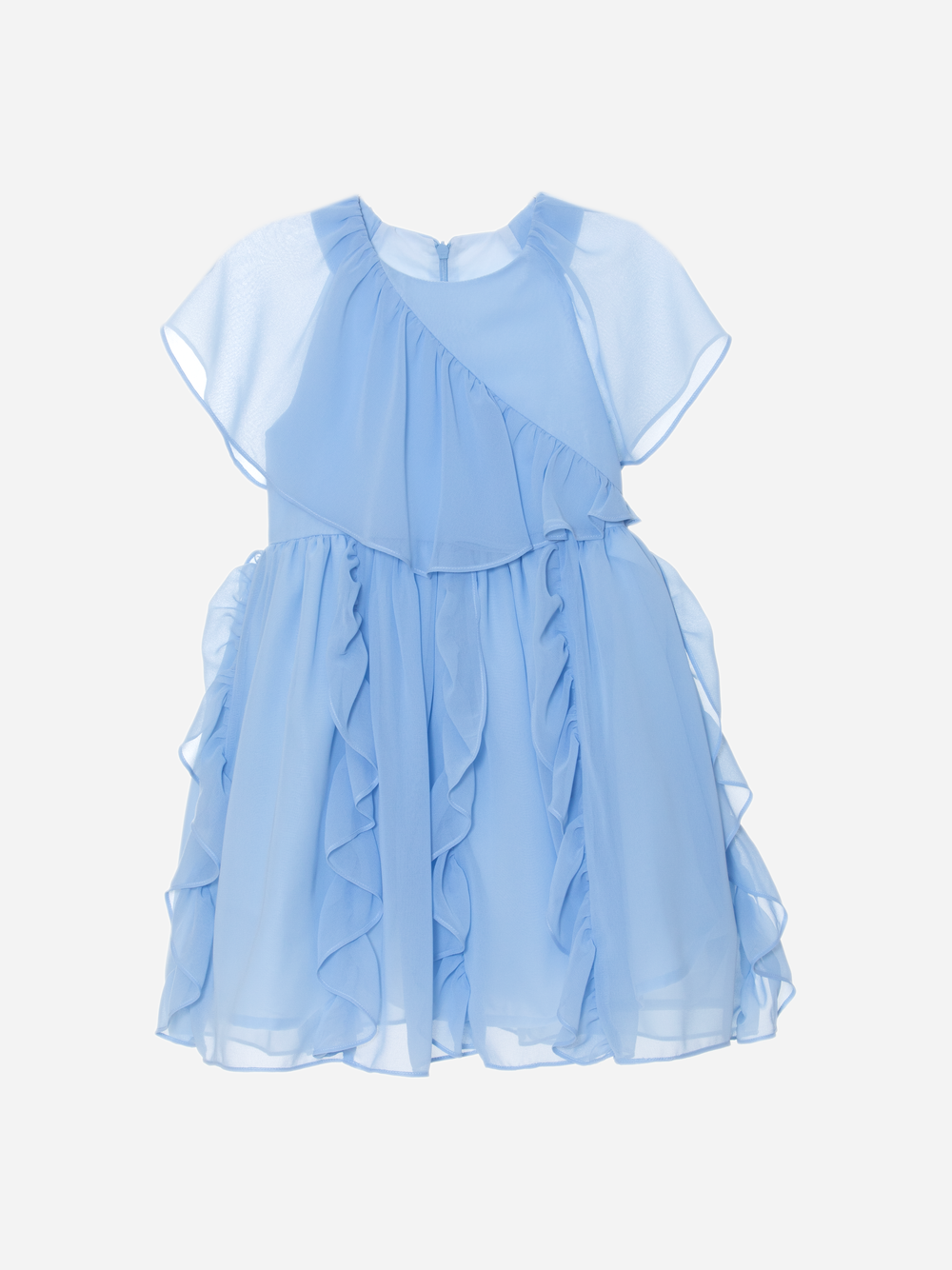 Girls light blue chiffon dress