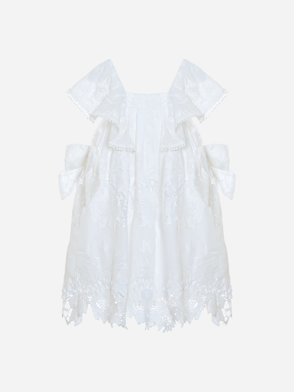 Girls white lace dress