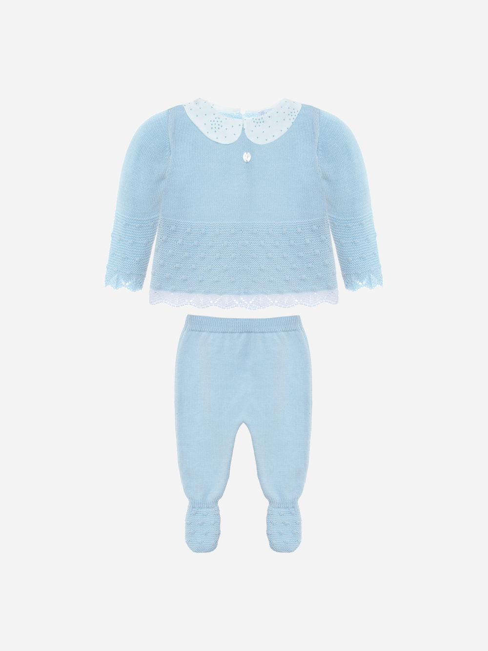 Baby boy blue knit set