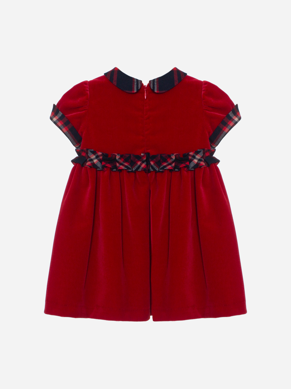 patachou red velvet dress Patachou Girls Red Tweed Velvet Bow Dress