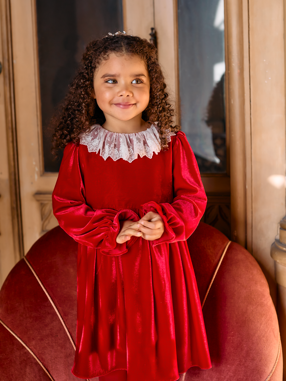 patachou red velvet dress Red velvet dress