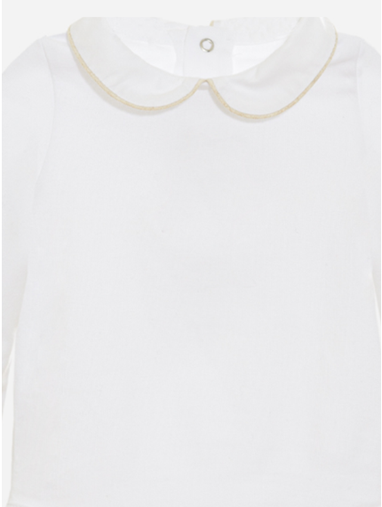  Jersey bodysuit in white for unisex