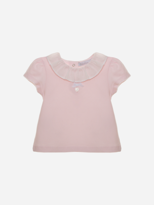 Basic pink T-shirt in jersey