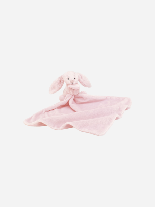 Pink bunny comforter doudou for baby