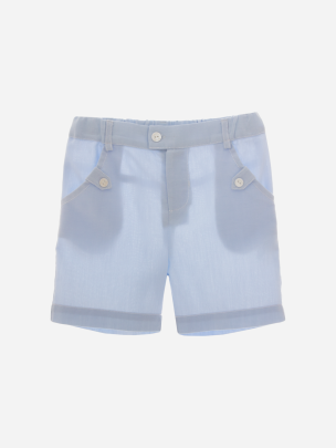 Blue Oxford Shorts