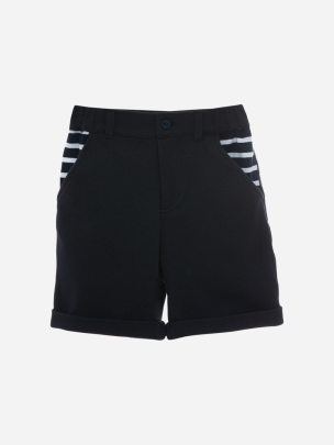 Navy Interlock Shorts