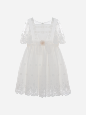 Off White  Embroidery Dress