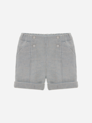 Grey Check Flannel Shorts 