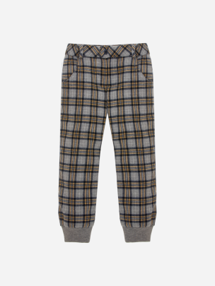 Grey Check Flannel Pants 