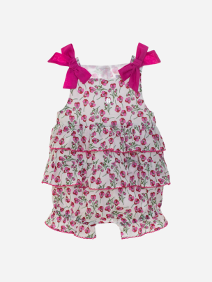Baby girl romper with exclusive print