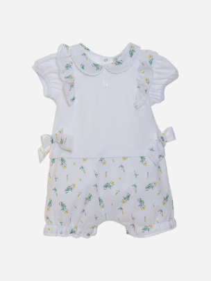 Baby girl romper with exclusive print