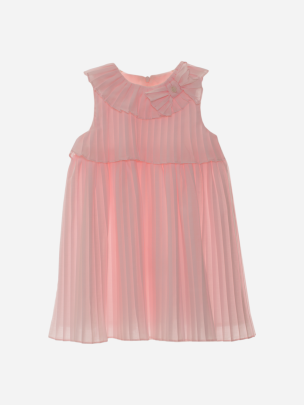 Girls pink dress with lace