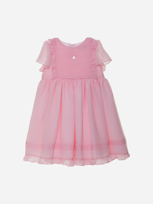 Pale pink chiffon dress