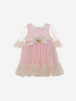 Girls dress in pink tulle