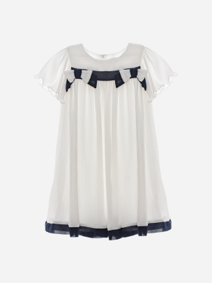 Girls white dress with bows