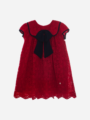 Girlsred lace dress