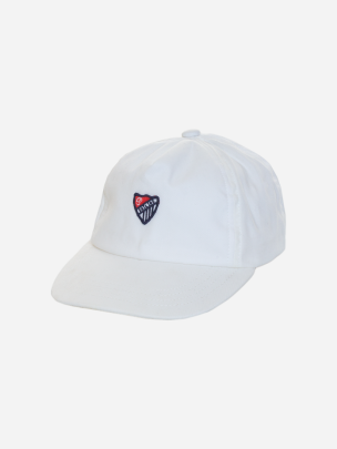 Boys white hat with emblem