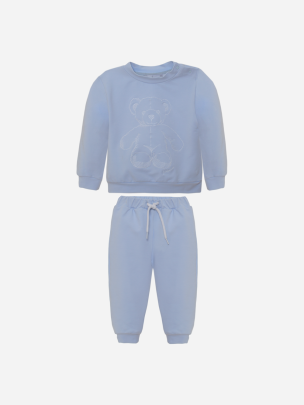 Boys light blue tracksuit with embroidery