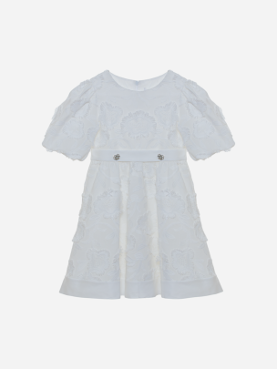 White embroidered girls dress