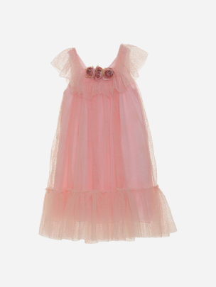 Girls pink dress in tulle