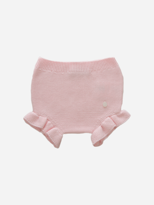 Tapa fraldas de bebé em malha rosa