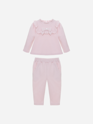 Conjunto calça e e blusa em interlock rosa