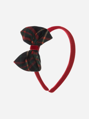 Tartan bow headband