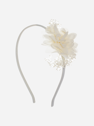 Ecru flower headband