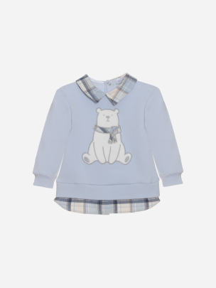 Pale blue polar bear sweatshirt