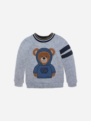 Melange blue bear sweatshirt