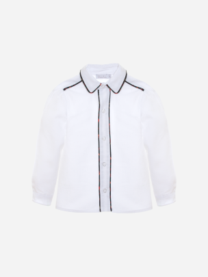 White and brit tartan shirt