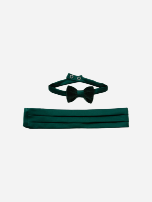 Dark Green bow and waistband set