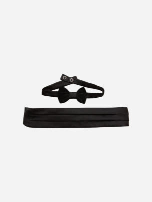 Black bow and waistband set
