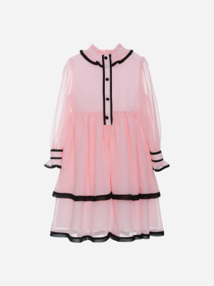 Pale pink chiffon dress