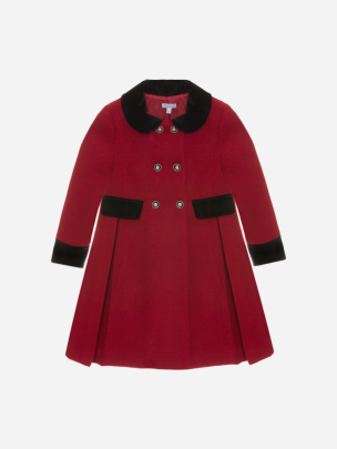 Red and  twill coat