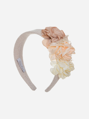 Beige floral headband
