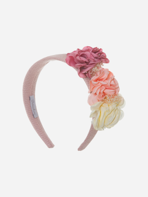 Pink floral headband