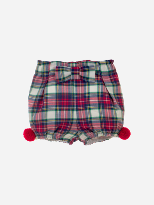 Girls shorts in tartan vayella