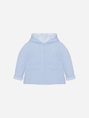 Blue hooded coat